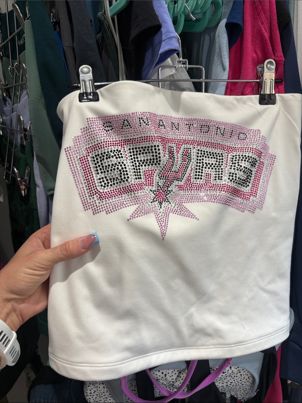 Rhinestone San Antonio Spurs Rhinestone Tube Top
